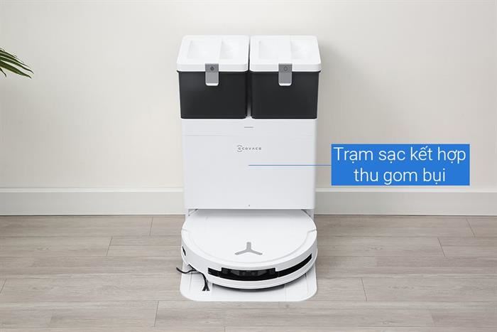 Robot hút bụi lau nhà Ecovacs Deebot T50 Pro Omni - Trắng/Đen